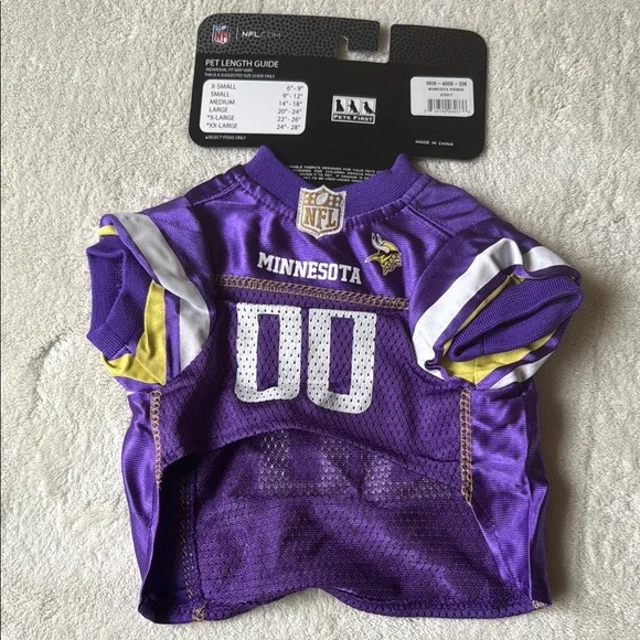 NFL Minnesota Vikings Purple and White Dog Jersey - Picture 3 of 3